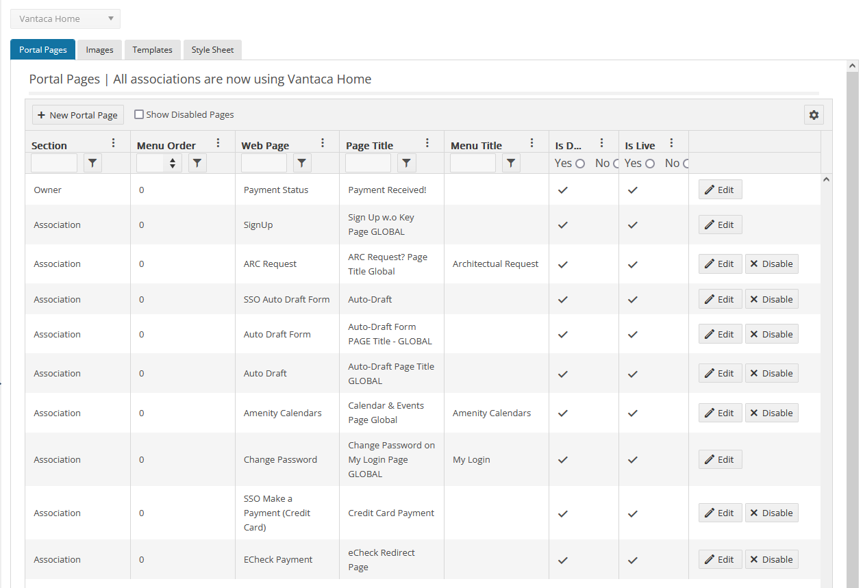 Vantaca Home - Customization – Vantaca Library