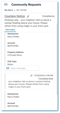 A screenshot of a mail