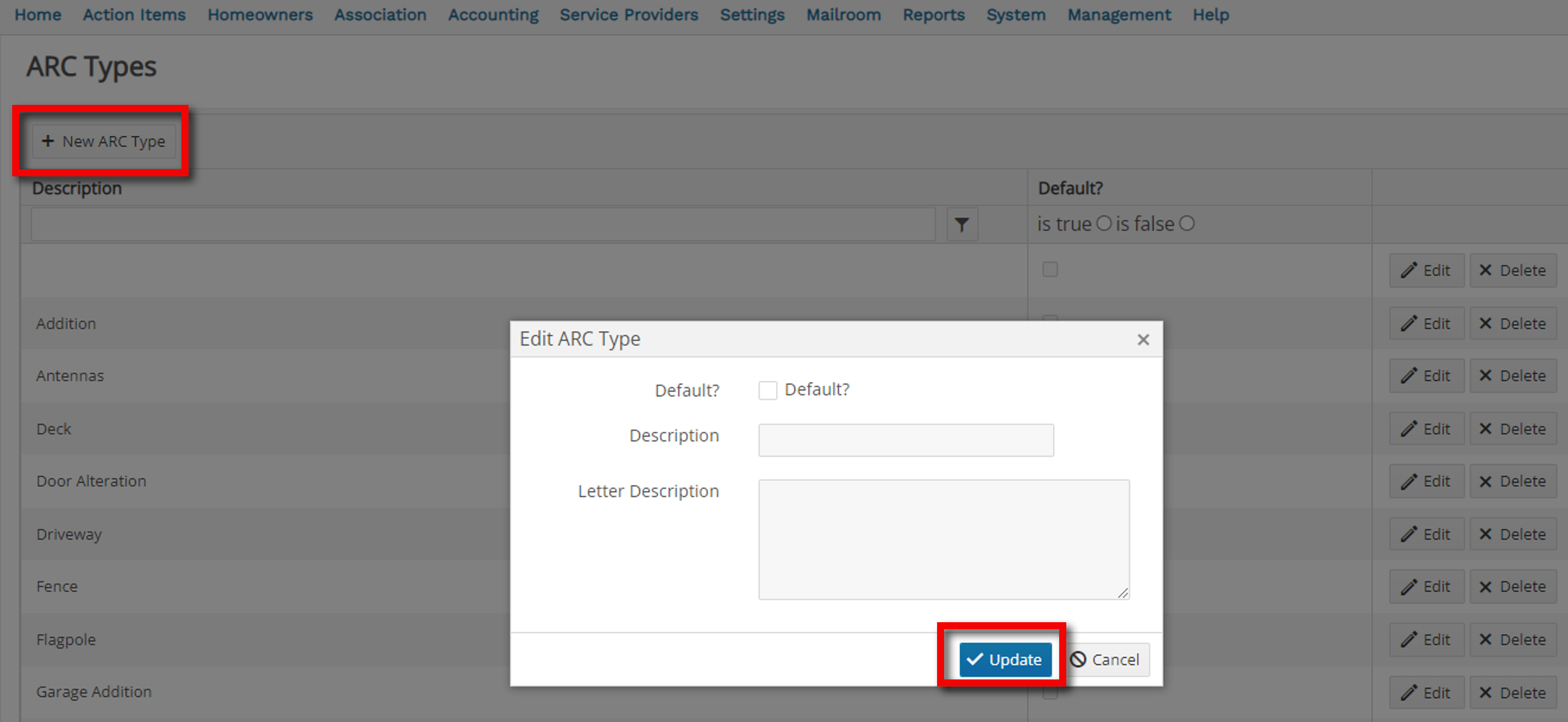 Navigating ARC Types Vantaca Library